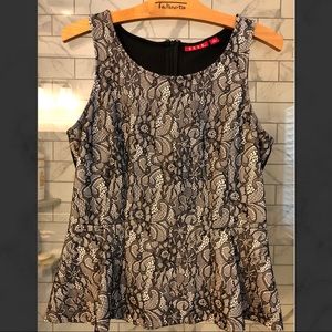 ELLE Lace Peplum Top